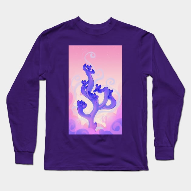 Lilac Coral Long Sleeve T-Shirt by LucyDoesArt